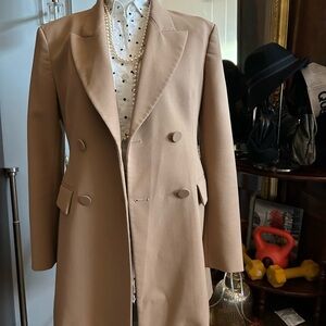 Zara Tan Double-Breasted Blazer